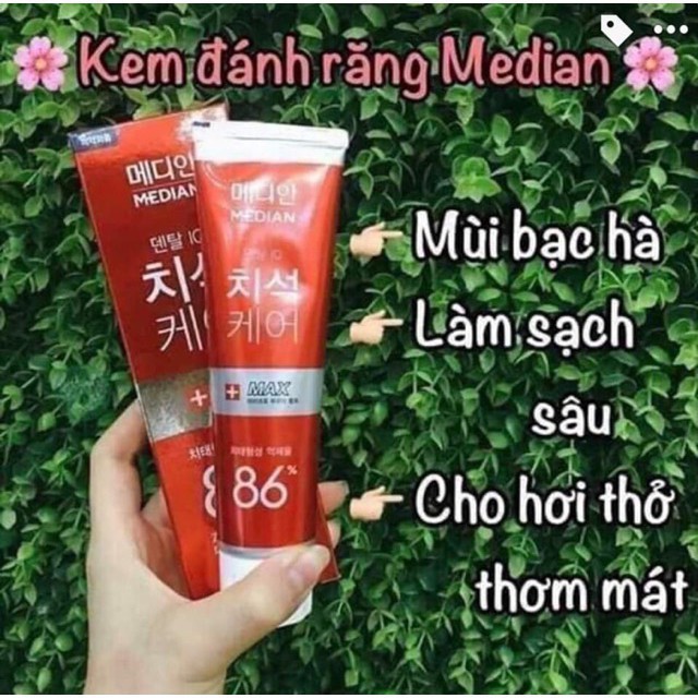 Kem đánh răng median [Sạch Trắng 100%_Hàng Auth] Kem đánh răng120g Median 93% Hàn Quốc