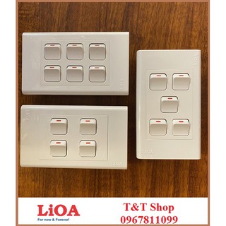 Mặt 4,5,6 công tắc âm tường Lioa