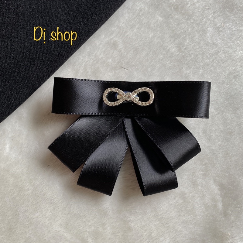 NƠ LỤA ĐÍNH NƠ CÓ KIM GÀI SIZE TẦM 11cm