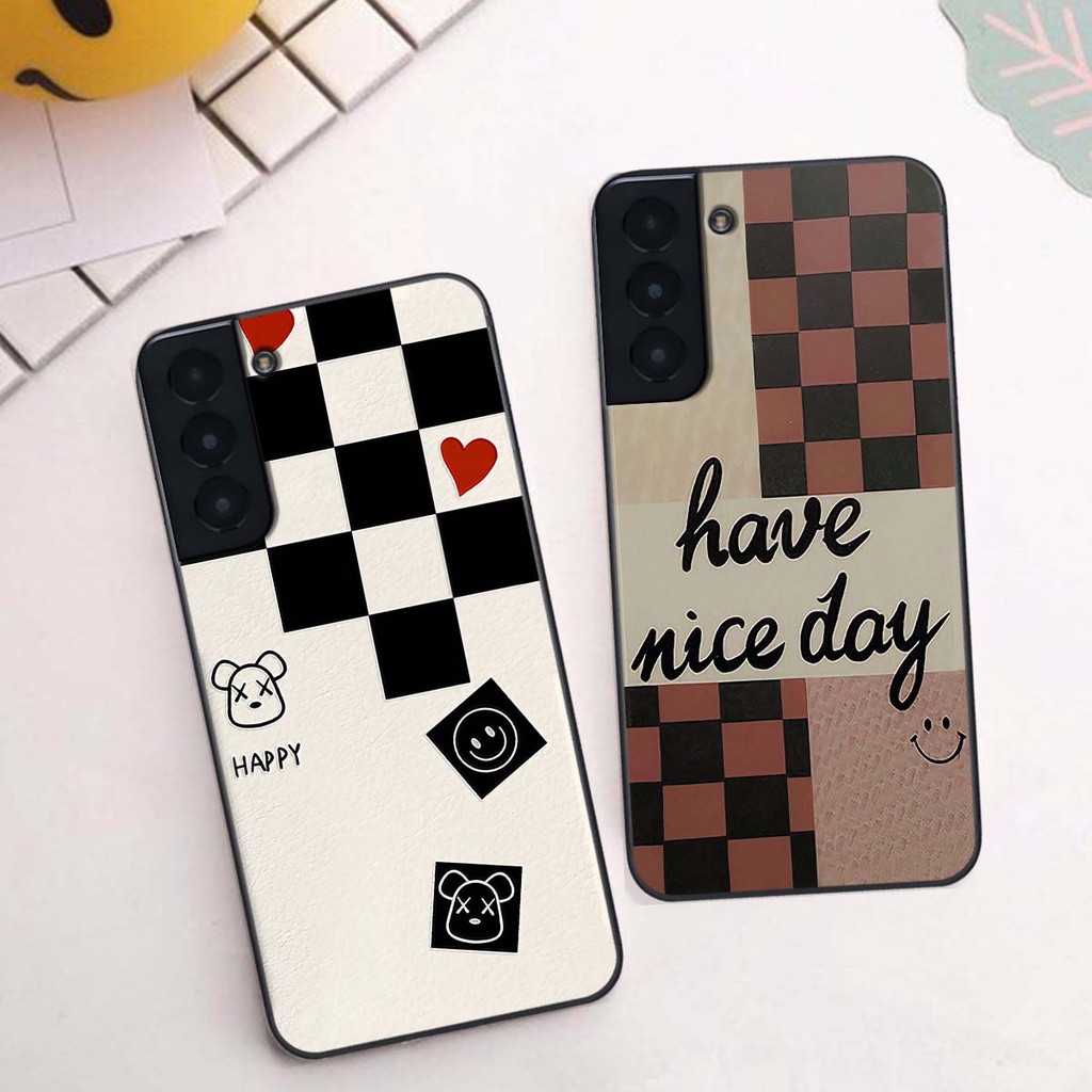 Ốp Samsung S21 / S21 Plus / S21+/ S21 FE caro trái tim cá tính, thời trang siêu đẹp, siêu phong cách