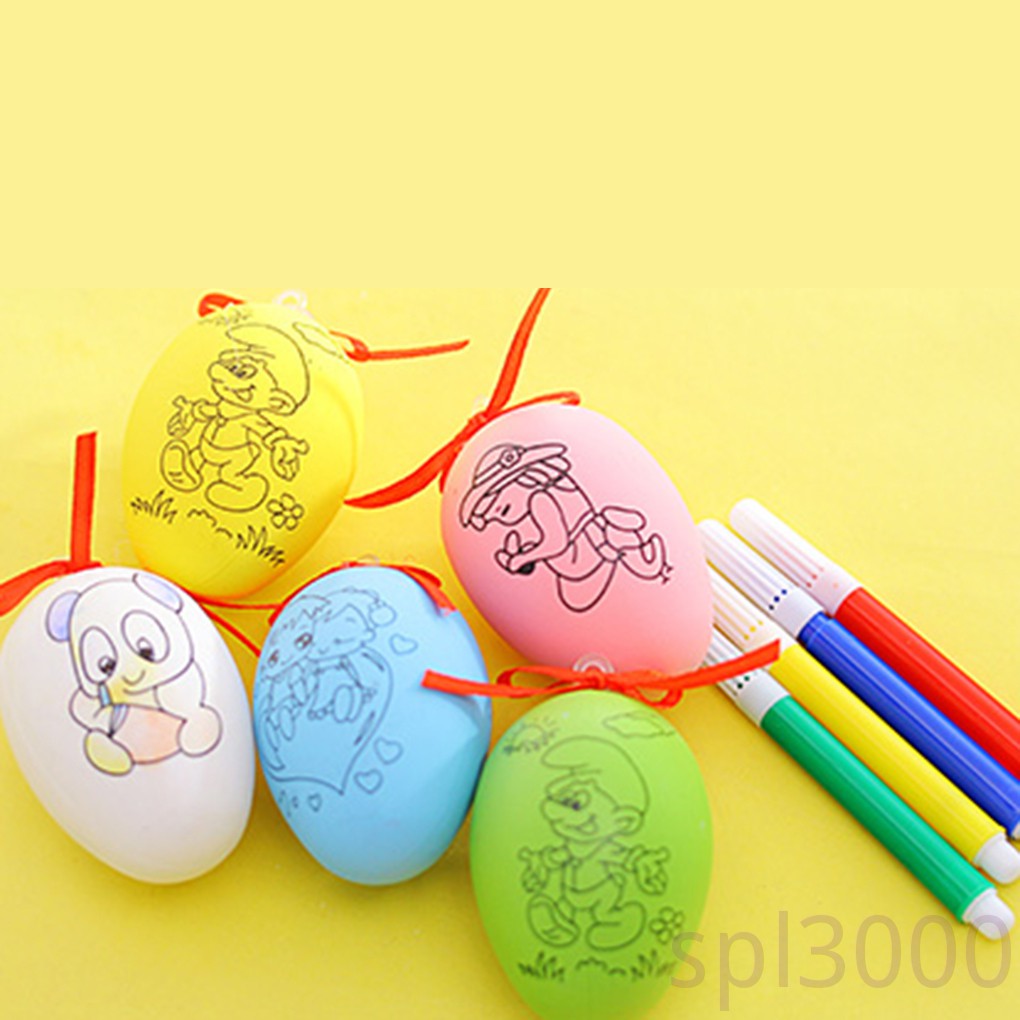 Trứng Nhựa Đồ Chơi Kèm 4 Bút Vẽ