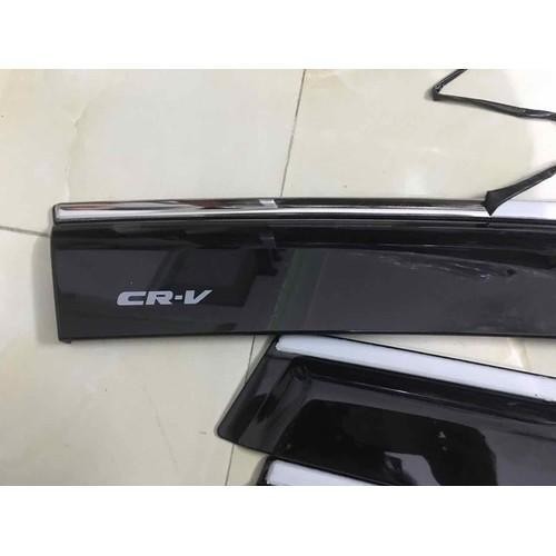 Vè mưa chỉ mạ CRV 2018 - 2021, chỉ mạ cao cấp  ( chỉ viền inox )