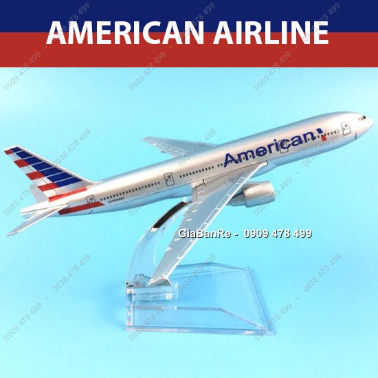 Máy Bay Mô Hình Kim Loại American Airlines Mỹ - 16cm Kèm Đế 8906