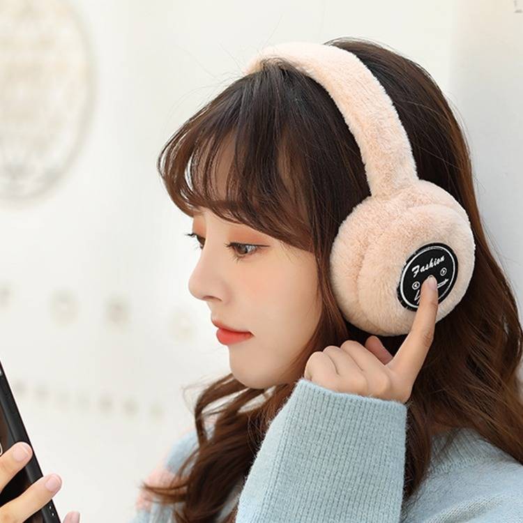 Tai Nghe Bluetooth Chụp Tai Bằng Vải Lông Giữ Ấm Mùa Đông Thông Dụng Cho Điện Thoại Vivo Huawei Oppo Apple