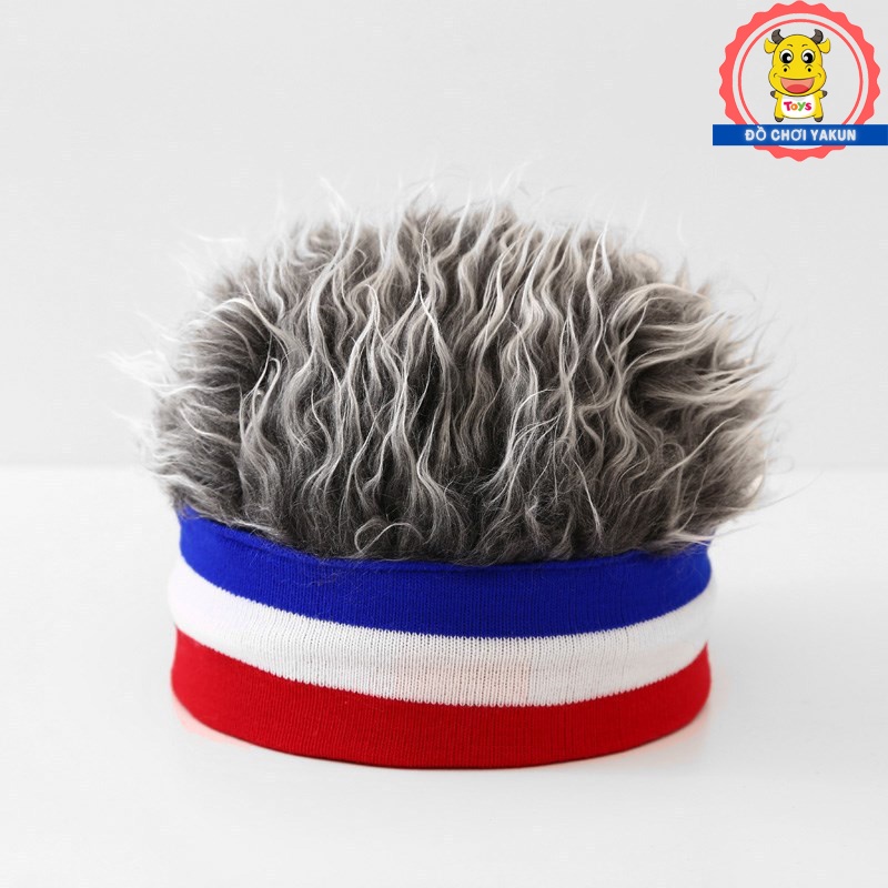 Tóc giả cho bé khói trắng dễ thương, mũ trẻ em phong cách hiphop cool ngầu