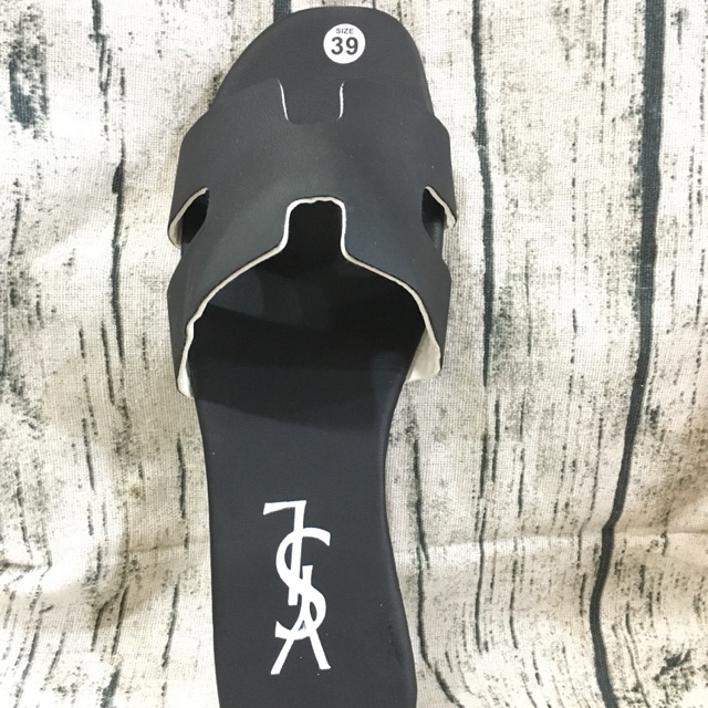 Dép chữ H da trơn