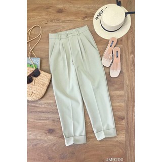 Quần Baggy kaki đính nút