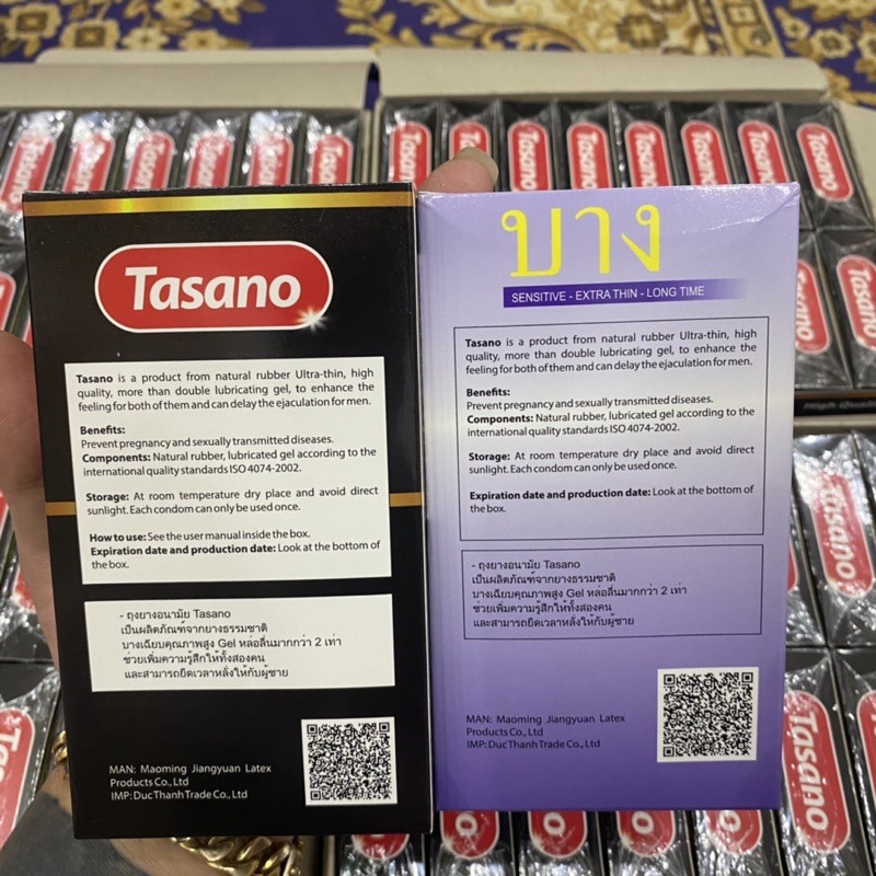 Bao Cao Su TASANO Thái Lan Hương Chuối - Kéo Dài - Hộp 10 Chiếc