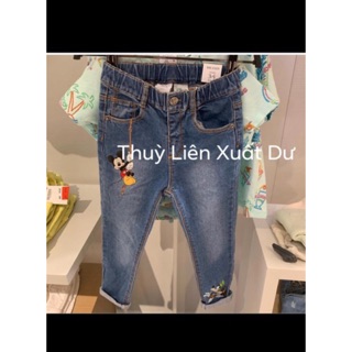 Quần jeans mềm mickey jumping cạp chun