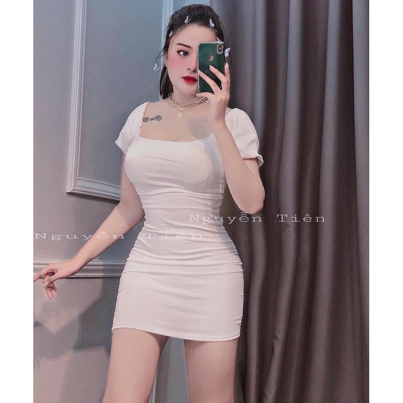 Đầm body đan dây lưng thun borip( có mút ngực) | BigBuy360 - bigbuy360.vn