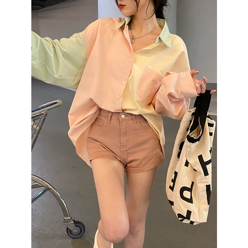 Áo Sơ Mi Nữ Dài Tay Cổ Tròn Thời Trang Hàn