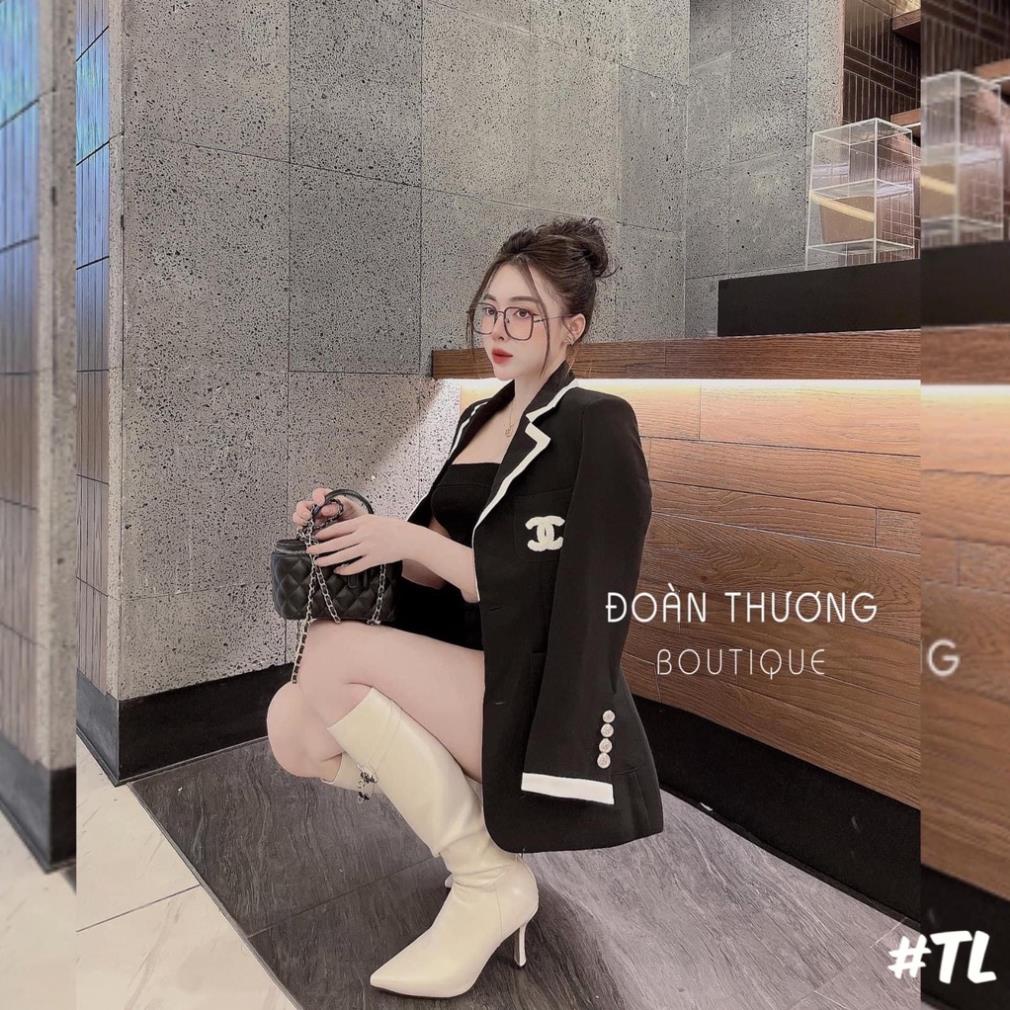 [ 𝐅𝐑𝐄𝐄 𝐒𝐇𝐈𝐏 ] ÁO VEST THÊU CHỮ PHỐI VIỀN BLAZER CAO CẤP