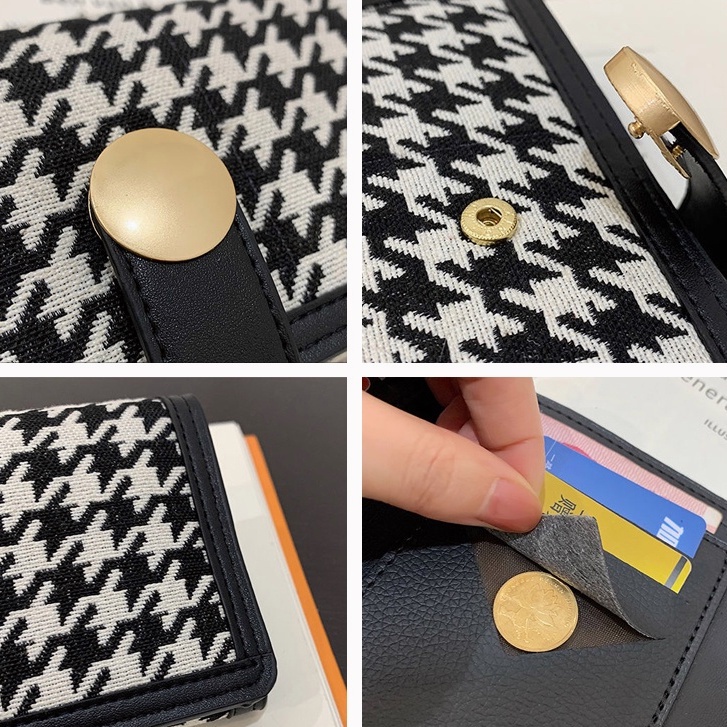 Ví Cầm Tay Dài / Ngắn Đựng Thẻ Họa Tiết Răng Cưa Cho Nữ