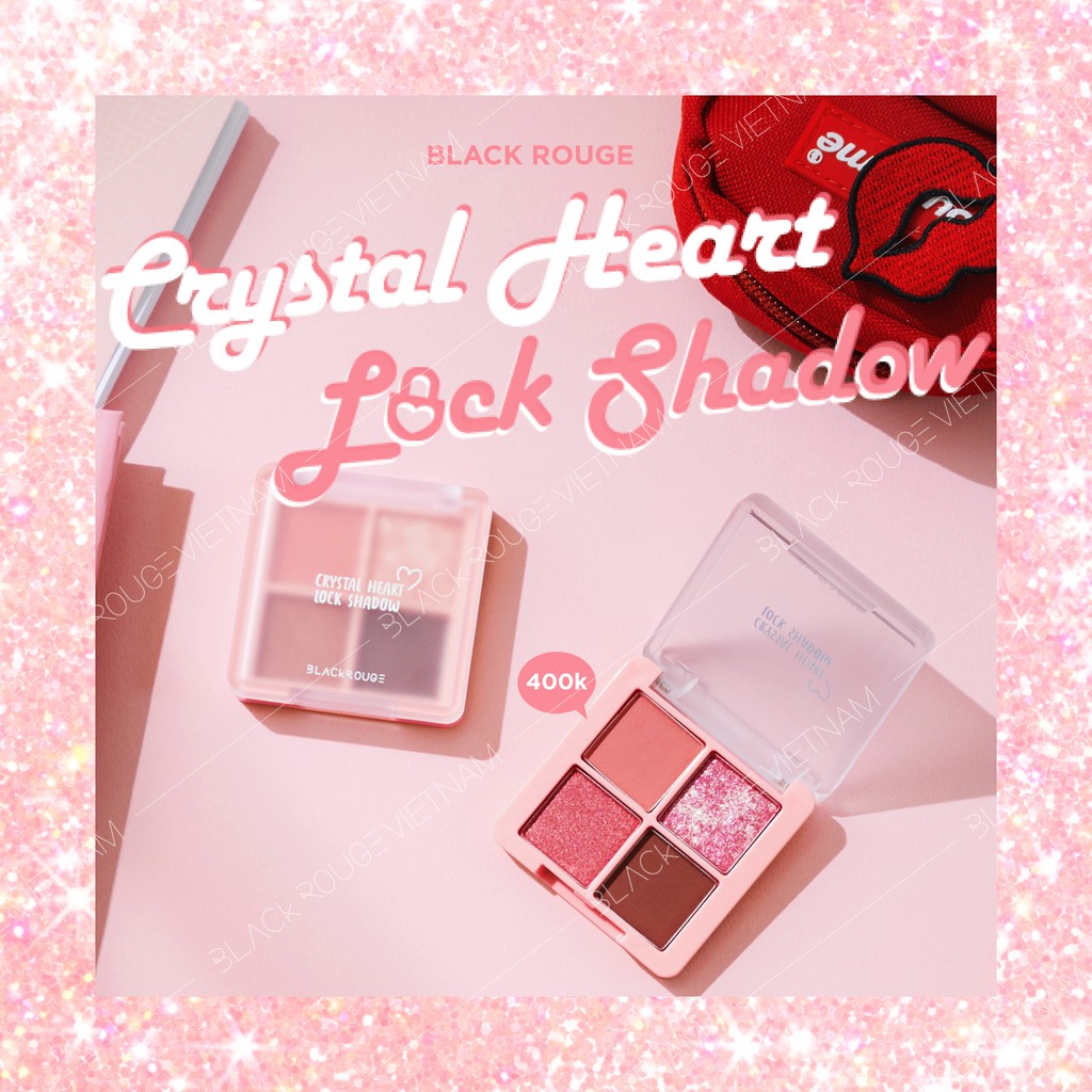 Phấn Mắt Khóa Màu Black Rouge Crystal Heart Lock Shadow 1 30,6g