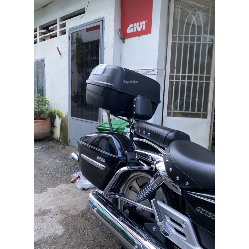 Thùng xe GZ 150A, thùng Givi B45NM và baga givi lắp cho GZ150A, hàng chính hãng, bảo hành 2 năm