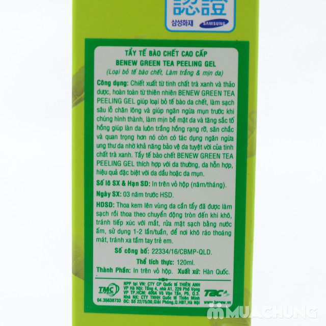Tẩy tế bào chết trà xanh cao cấp Hàn Quốc Benew Green Tea Peeling Gel 120ml | BigBuy360 - bigbuy360.vn