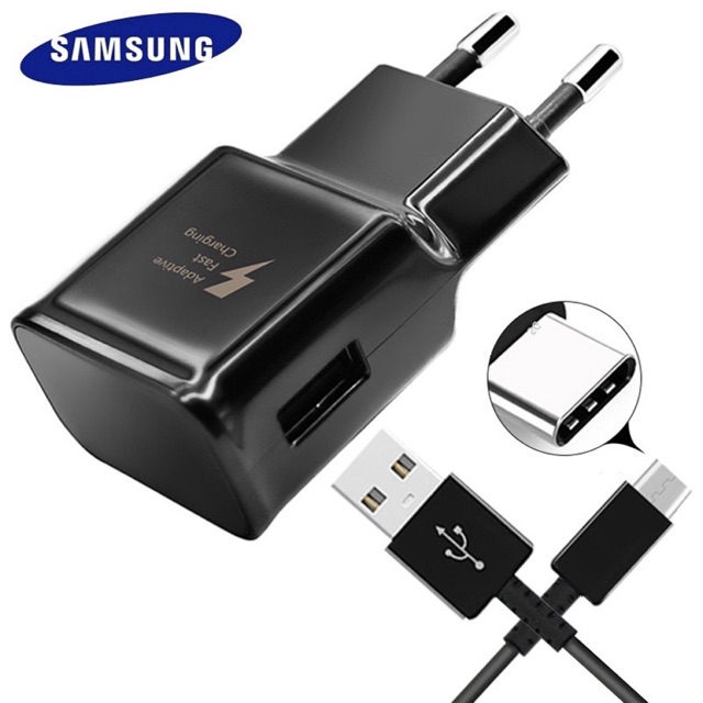 Bộ sạc nhanh samsung Typec Fast Charge 15W S10/S9/S8/S7/Note8/Note9/S8Plus/S9Plus/S10PLUS . Bộ Cốc Cáp Sạc Chính hãng