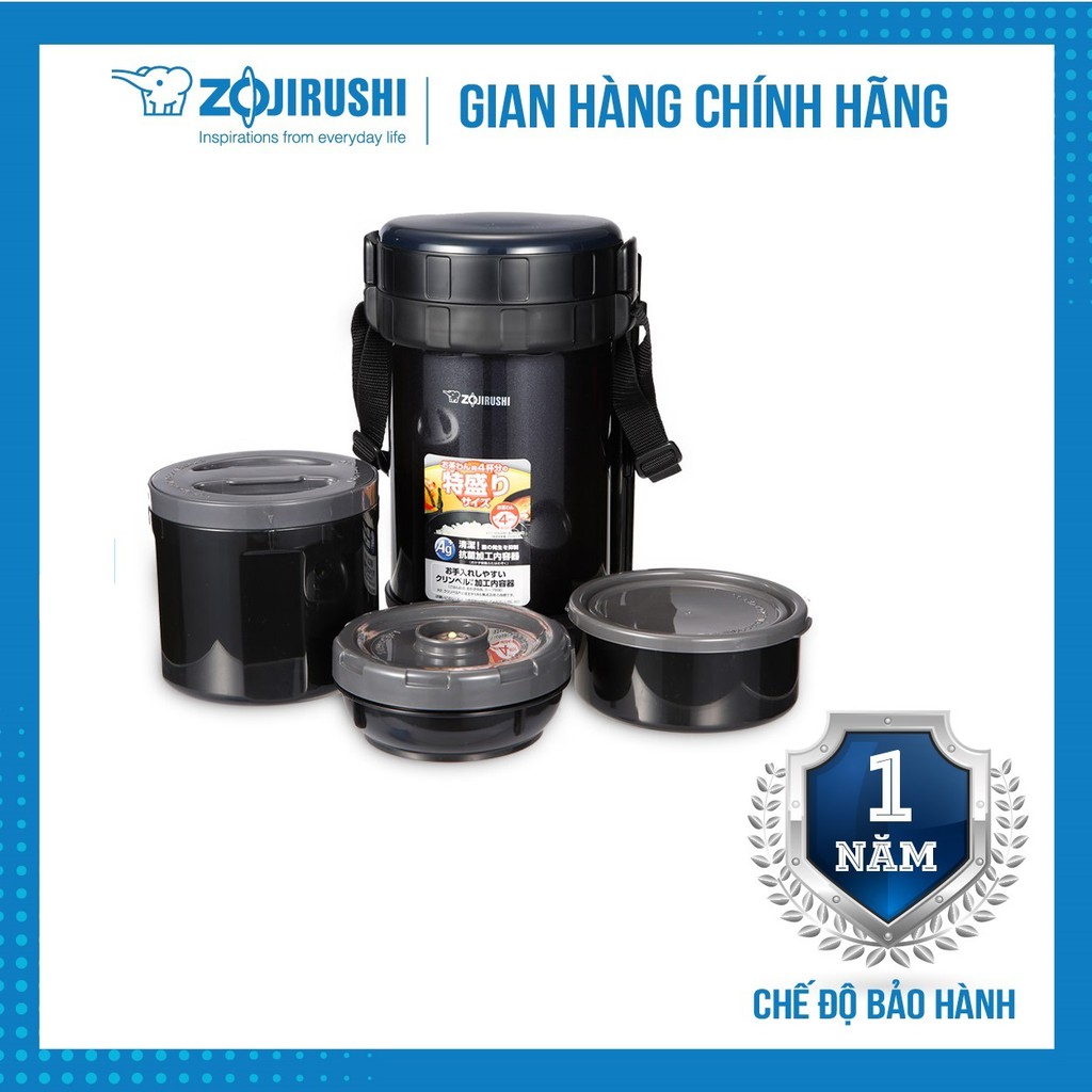 Hộp cơm/cà men giữ nhiệt 3 ngăn Zojirushi SL-GH18-BA dung tích 1.27L dễ dàng mang đi làm