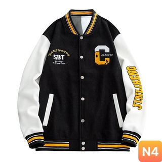Áo khoác bomber nỉ nam nữ form rộng kiểu dáng bóng chày màu đen LAVADO4 nhiều mẫu mới đẹp