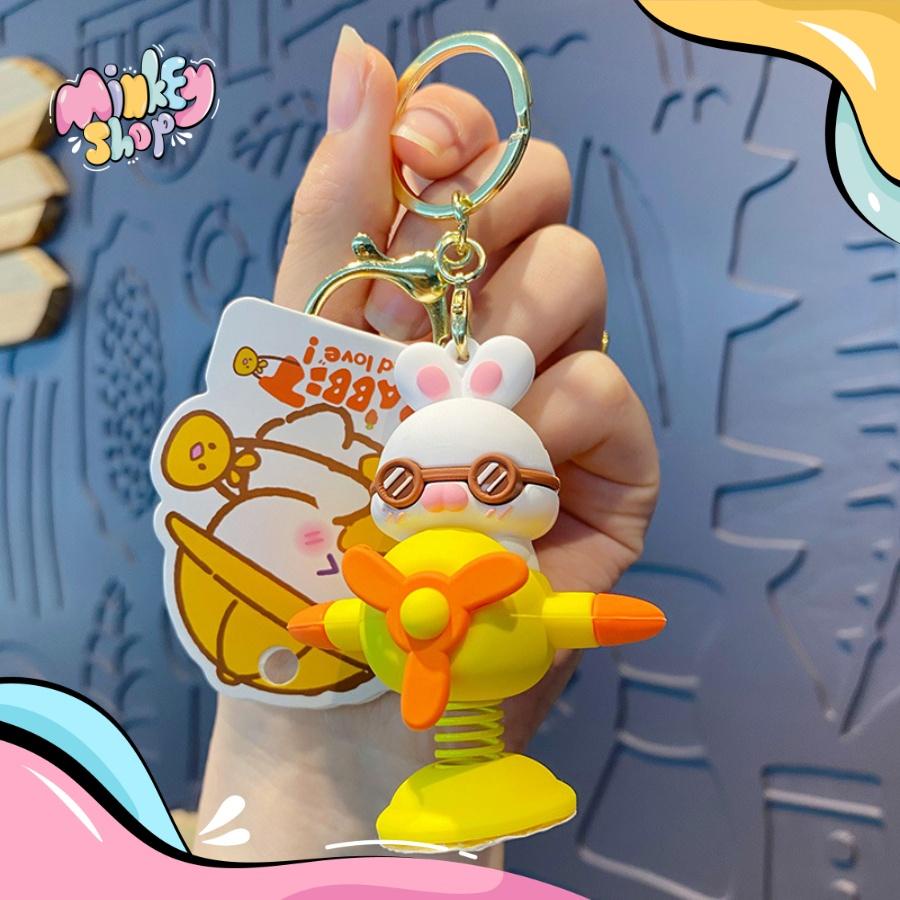 Móc Khoá Vịt LILI Thú Nhún Đáng Yêu Nhiều Mẫu Dễ Thương Phụ Kiện Túi Xách, Balo, Cặp Xách Cute 02MKV -Min