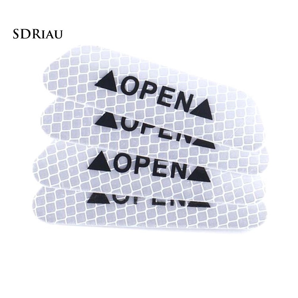 4 nhãn dán phản quang cảnh báo tín hiệu dán cửa xe hơi