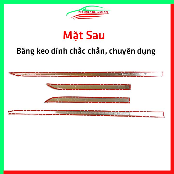 Bộ ốp nẹp sườn Accent 2018-2020 mạ crom bản to trang trí làm đẹp xe