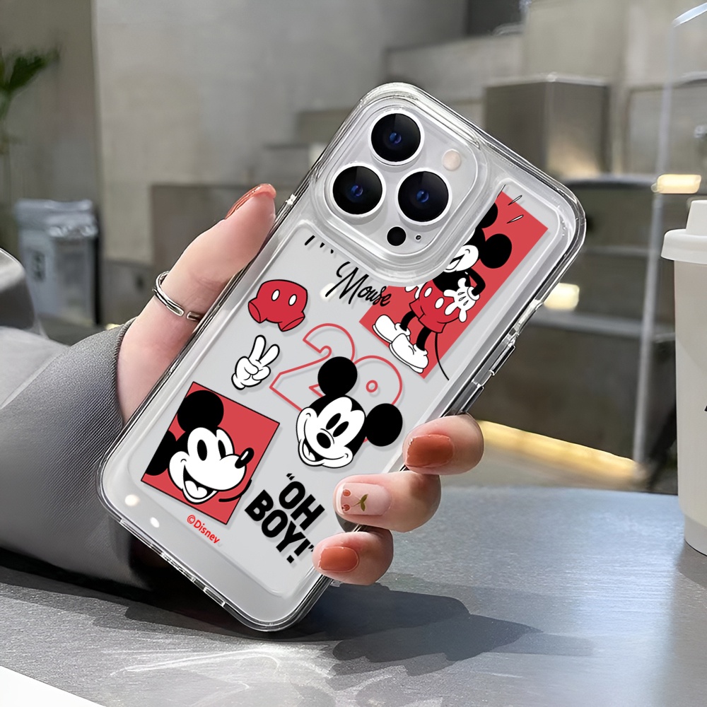 Ốp Điện Thoại Trong Suốt Hình Chuột mickey Cho iphone 14 Plus 11 13promax 12 7Plus X XS Max 7 8 SE 2020