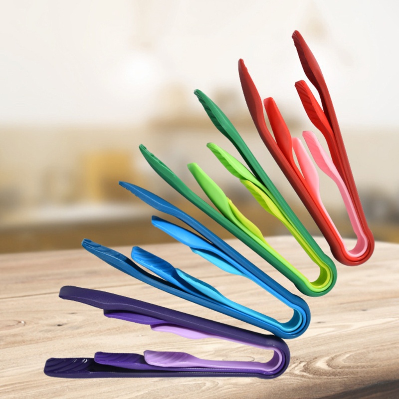 Set 3 kẹp gắp thức ăn bằng nhựa chống trượt tiện dụng
