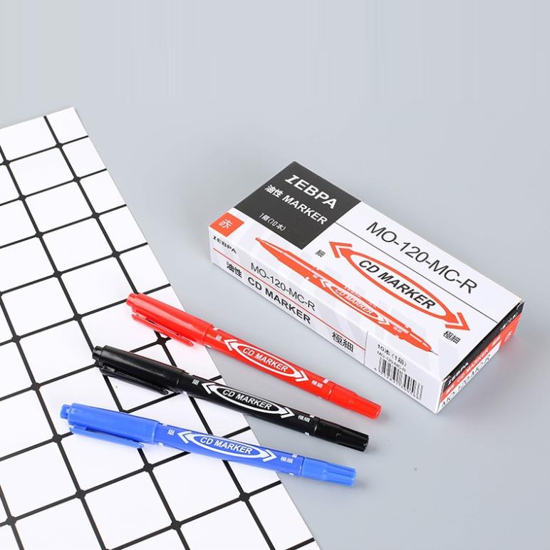 Bút dạ KOGANO Marker 2 đầu size bé bút lông dầu đánh dấu không trôi mực SP-001370