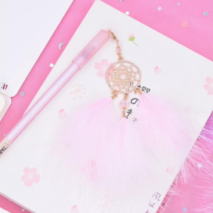 Xả kho giá rẻ Bút gel dreamcatcher lông vũ Pika shop