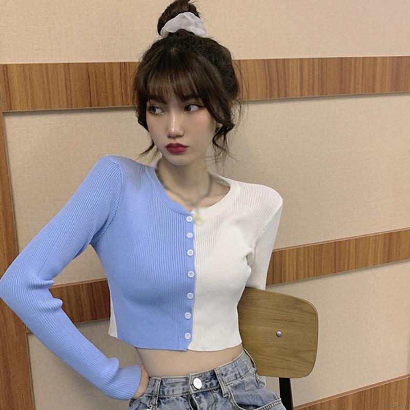 Áo Len Dài Tay Phong Cách Hàn Quốc Trẻ Trung Dành Cho Nữ