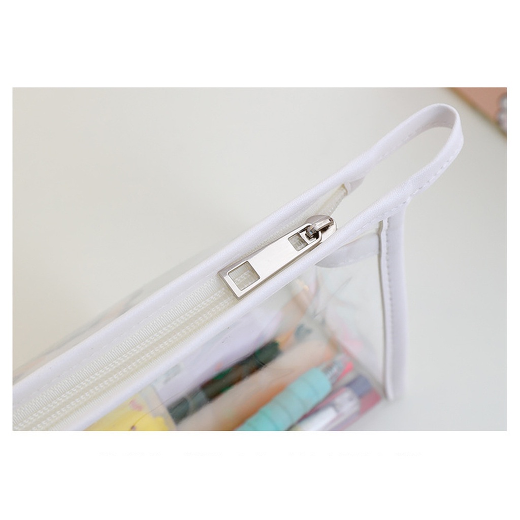 Túi Đựng Bút Bằng pvc Trong Suốt In Họa Tiết Hoạt Hình Đơn Giản Và Dễ Thương