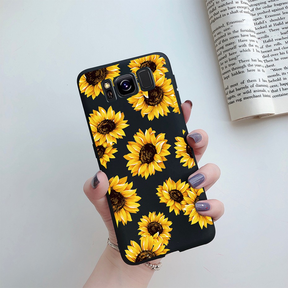 Ốp điện thoại silicon mềm họa tiết hoa xinh nhiều kiểu độc đáo dành cho Samsung Galaxy S8 S9 Plus S8+ S9+
