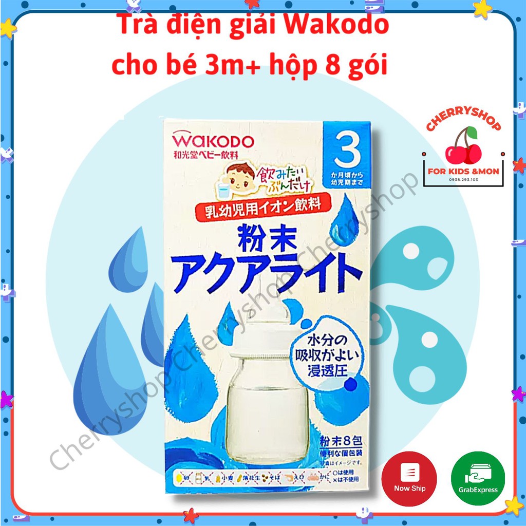 Trà Wakodo cho bé Nhật Bản (lúa mạch, điện giải, trái cây)