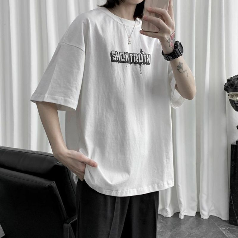 Áo Thun Tay Lỡ 100% Cotton Nam Nữ Unisex Form Rộng Ulzzang