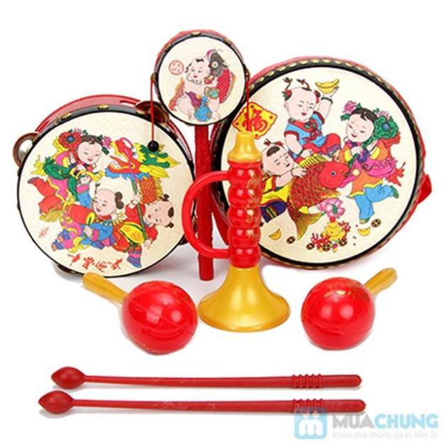 Bộ kèn trống XÚC SẴC MẪU THIẾT KẾ DÂN GIAN Trung thu