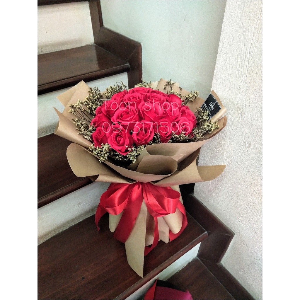 Bó hoa hồng sáp thơm Hàn Quốc 25-30 ib để chọn mẫu