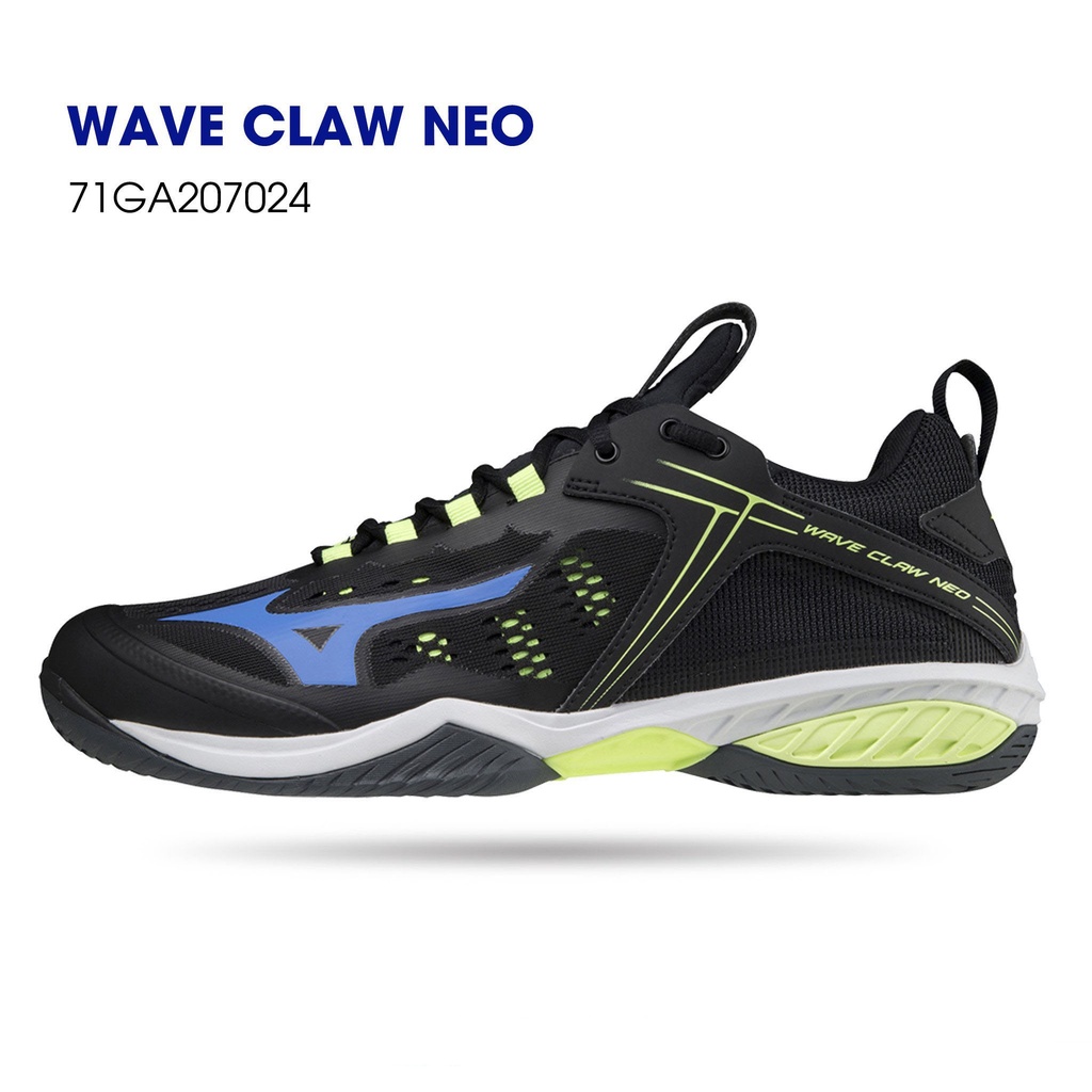 Giày cầu lông Mizuno nam chính hãng WAVE CLAW NEO 71GA207024 màu đen giày thể thao chuyên nghiệp