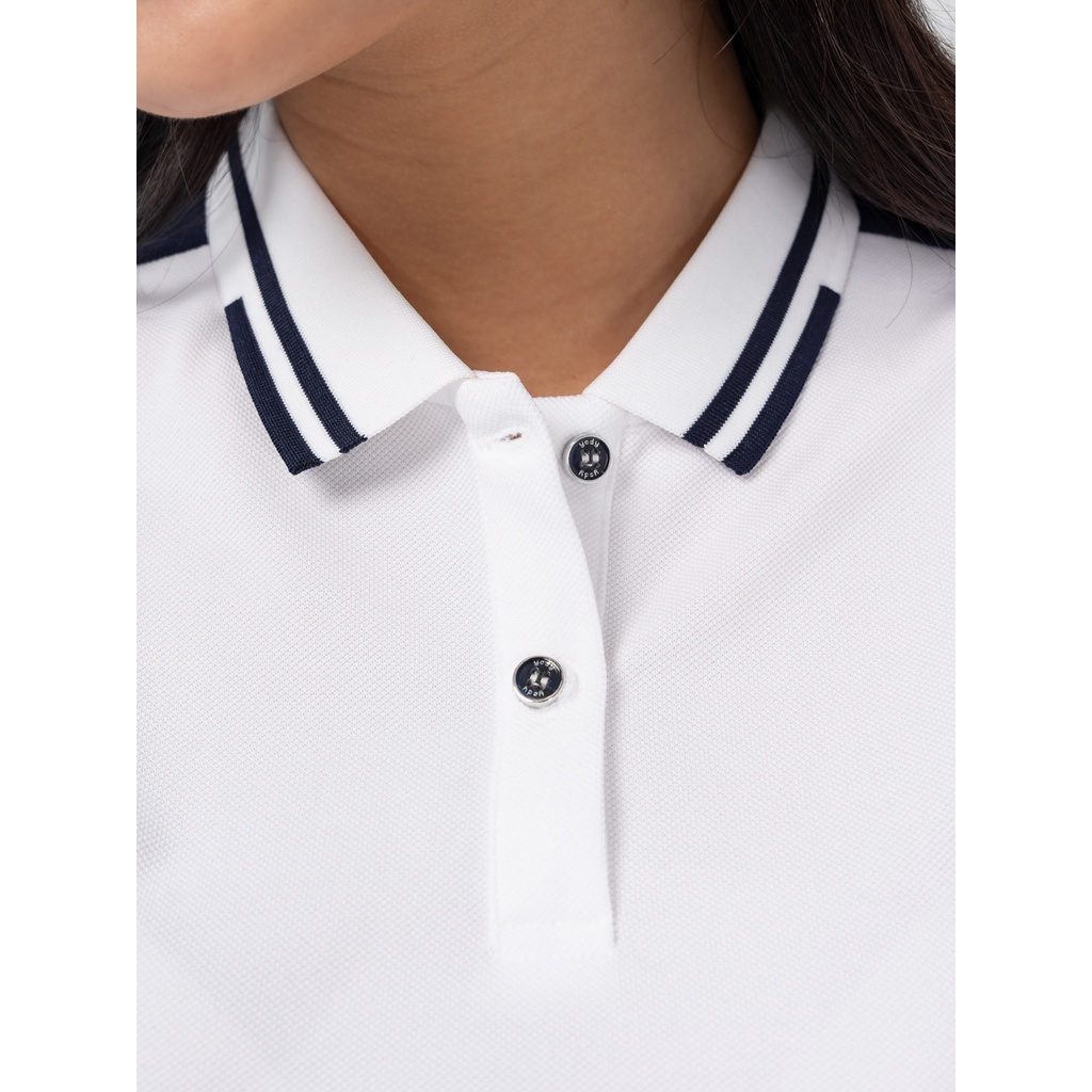Áo polo nữ YODY chất liệu cafe phối vai áo phông dáng thể thao kháng khuẩn APN4398