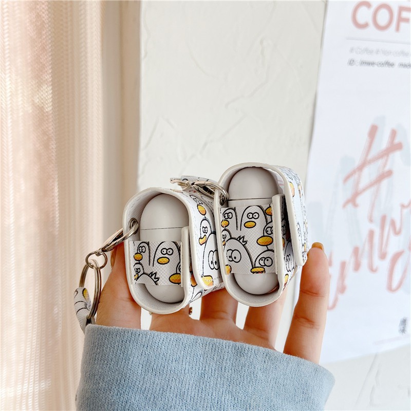 Vỏ bảo vệ hộp tai nghe không dây bằng TPU mềm hình hải âu có dây đeo cho iPhone AirPods Pro Airpods 1/2 | BigBuy360 - bigbuy360.vn