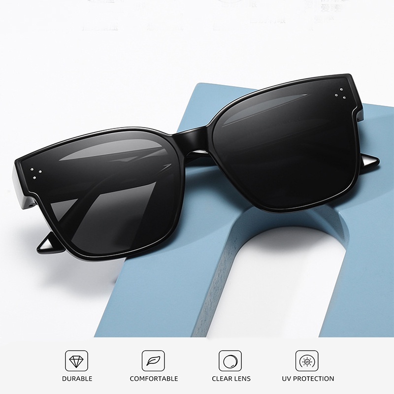 Kính Chống Nắng Phân Cực Chống Lóa Tròng Lớn Màu Đen Thời Trang Cho Nam Và Nữ