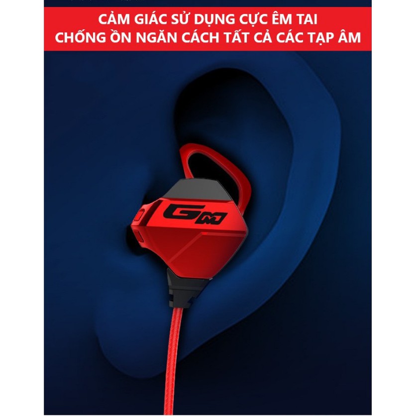 Tai Nghe Gaming Chống Ồn GM10 Cao Cấp Siêu Ngầu Dùng Cho Cả Máy Tính, Điện Thoại, Có Mic Rời