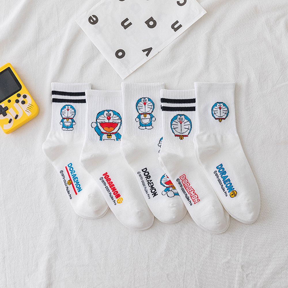 Đôi vớ họa tiết hoạt hình Doraemon thời trang Hàn Quốc sành điệu cho nữ