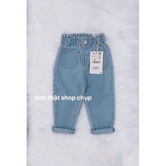 Quần Jeans Zara mềm dáng baggy cho bé gái