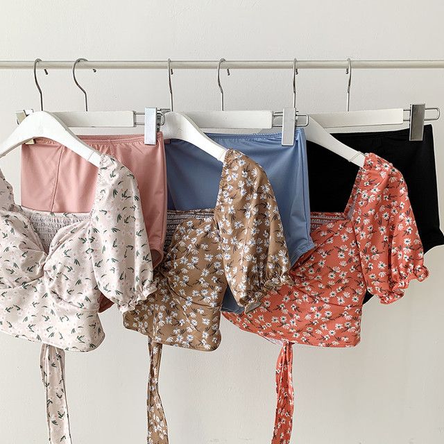 Đồ bơi 3 mảnh tay phồng hoa nhí( 3 màu)