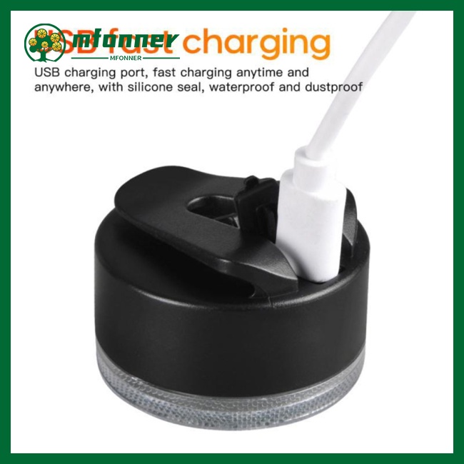 Đèn Led Cảnh Báo Gắn Đuôi Xe Đạp 5 Bánh Răng Có Thể Sạc Lại Bằng Cổng Usb