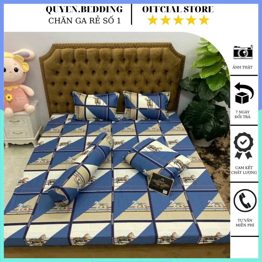 Bộ ga gối cotton 3 món , bộ ga trải giường cotton hàn 100% 3 món siêu hot ,đa dạng mẫu mã sang trọng full kích thước