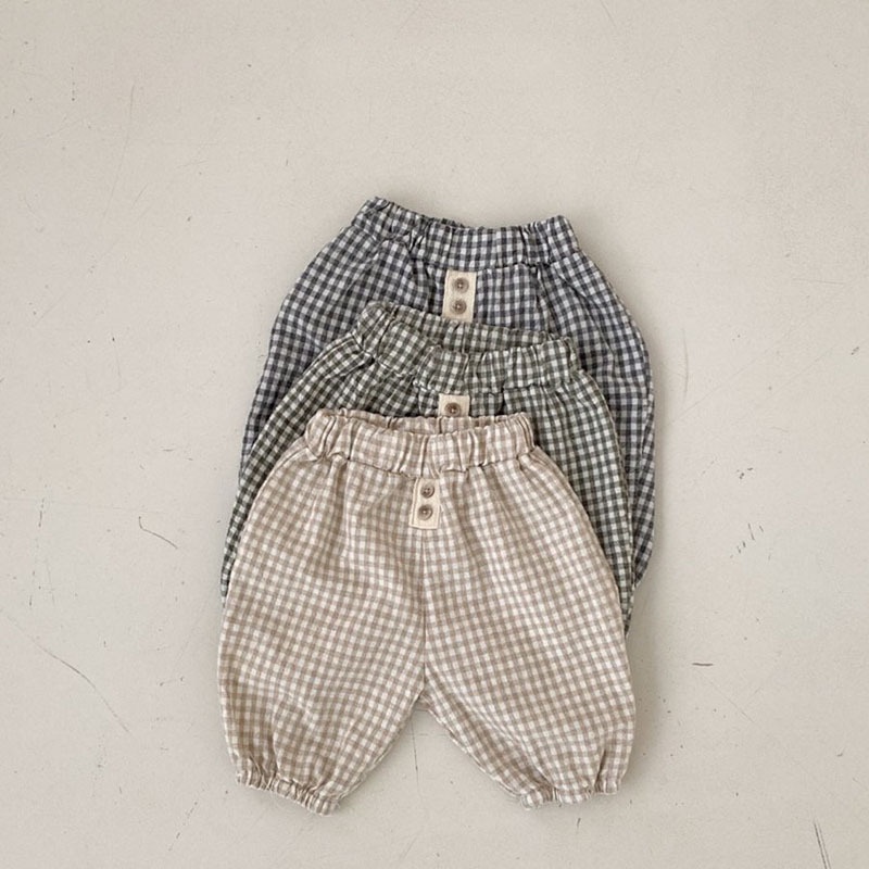 Mùa Hè Mới Trẻ Em Unisex Quần Kẻ Sọc Giản Dị