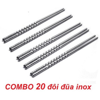 Combo 20 ĐÔI Đũa inox bền đẹp