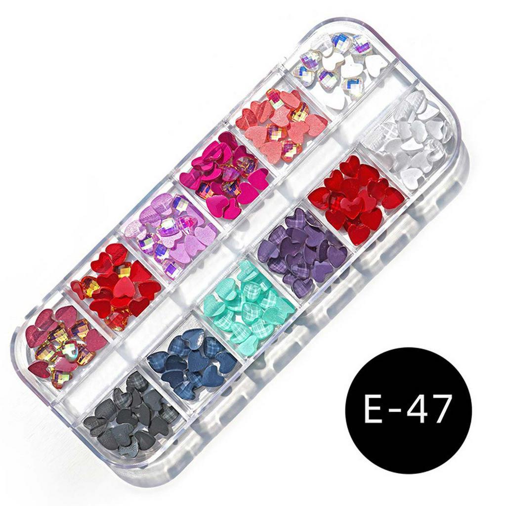 (Hàng Mới Về) Kim Cương Giả Trái Tim 3D Trang Trí Móng Tay Nghệ Thuật Cho Nữ